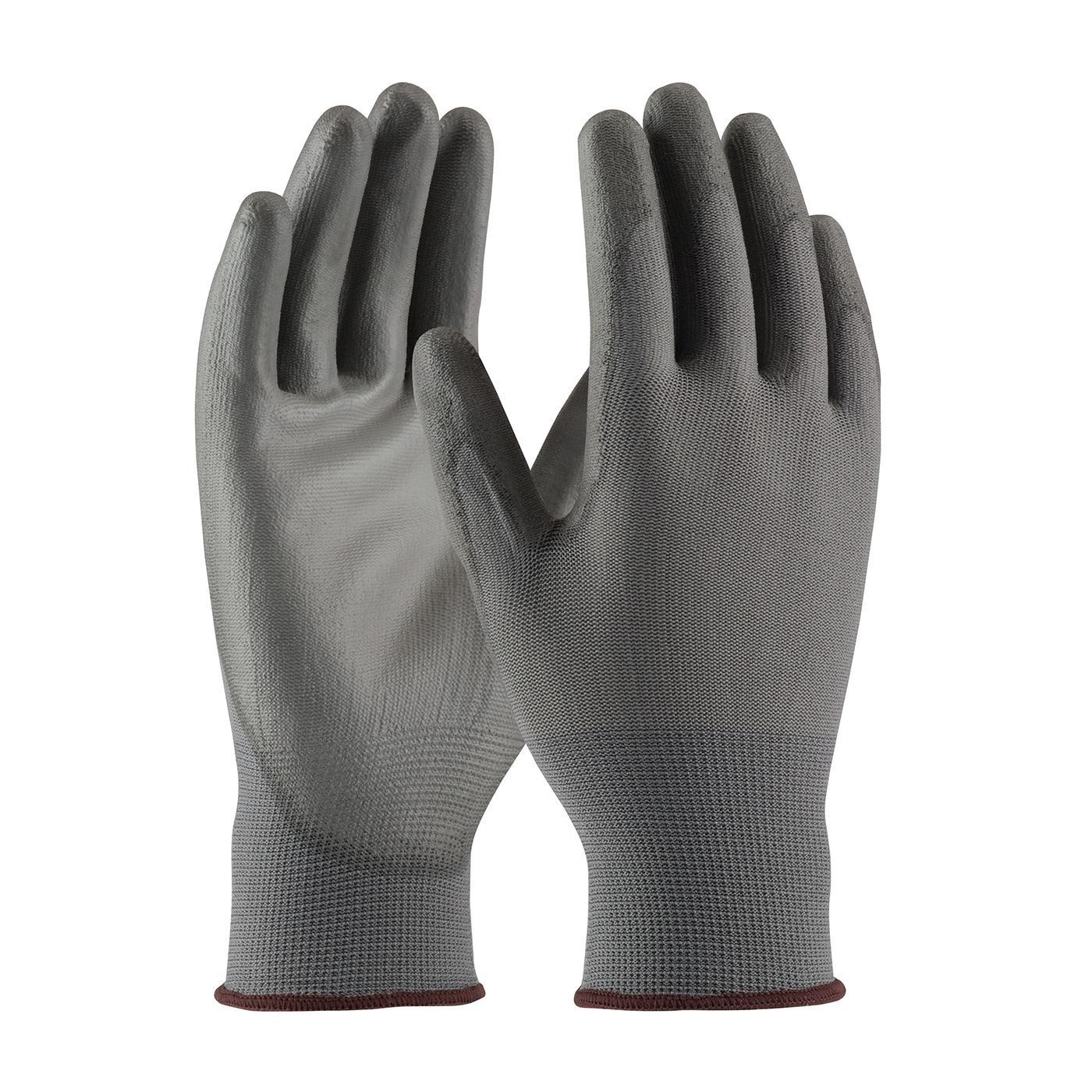 G-TEK ECONOMY GRAY PU PALM COATED - Tagged Gloves